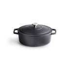 Cocotte Ovalada De Hierro Fundido - Negro