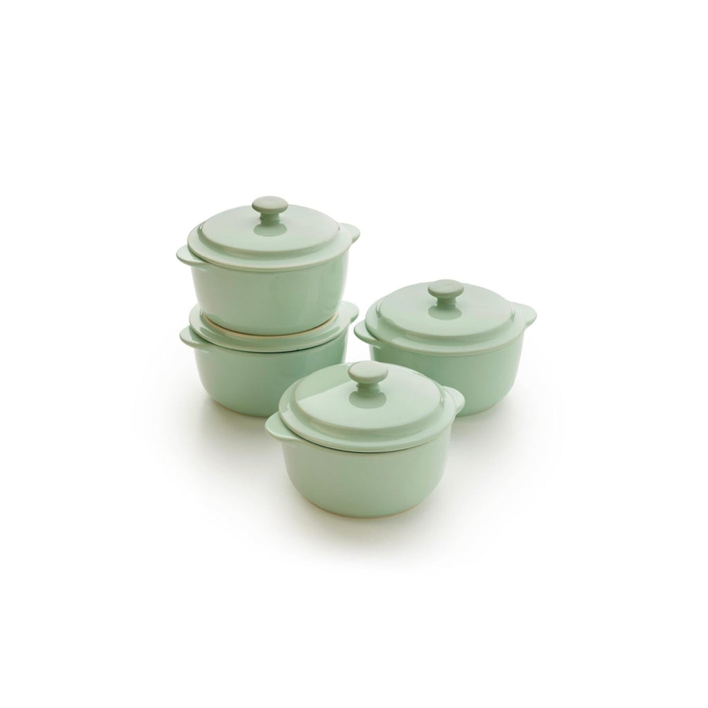 Set De 4 Mini-Cacerolas Redondas - Verde Pastel