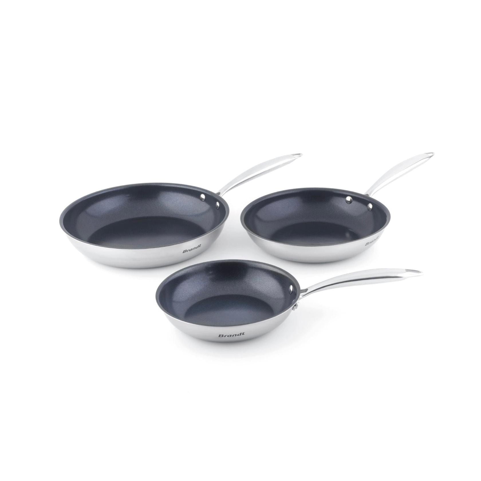Set De 3 Sartenes Antiadherentes Triply - Plateado