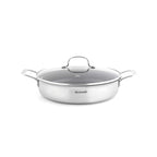 Salteador Antiadherente Triply Con Tapa - Plateado