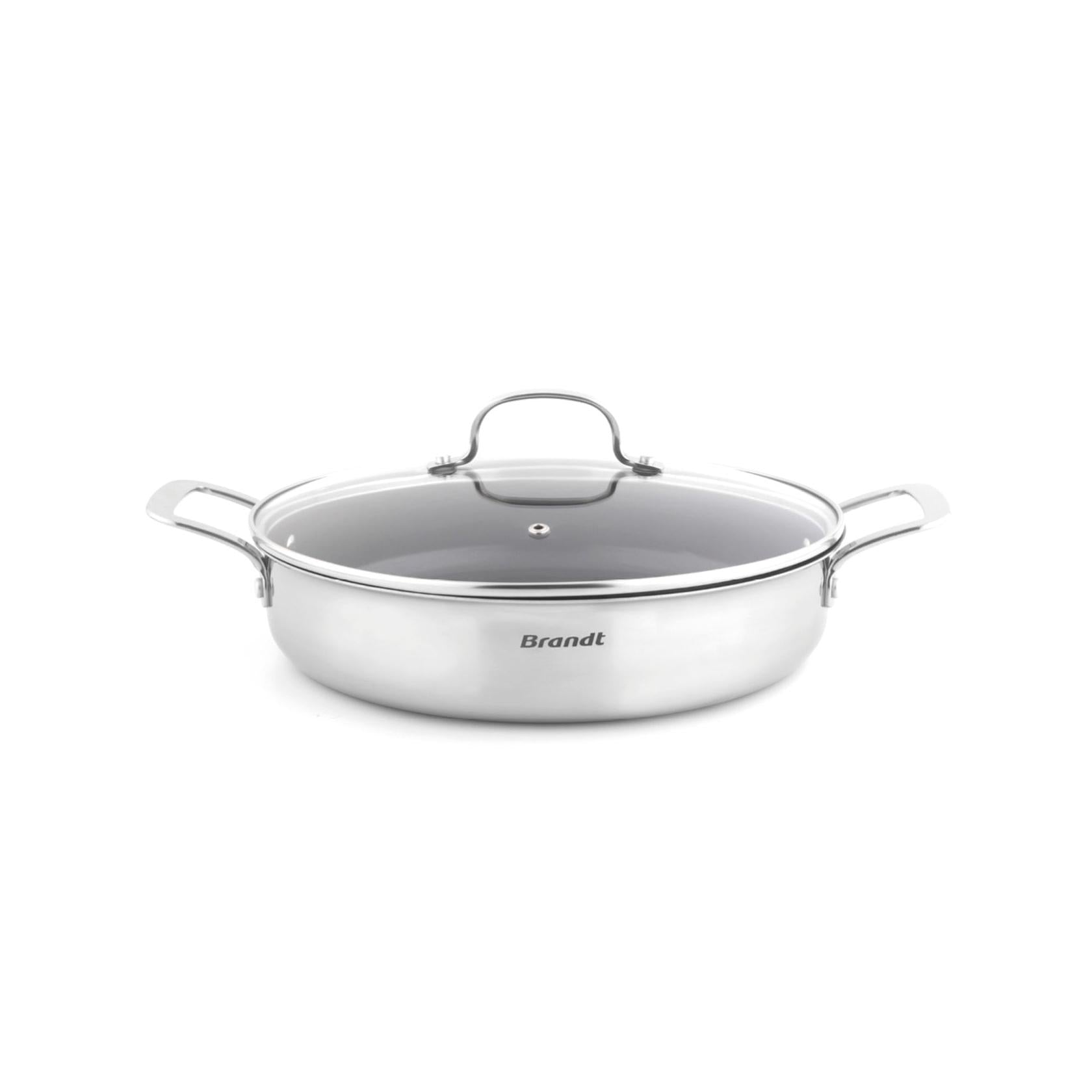 Salteador Antiadherente Triply Con Tapa - Plateado