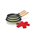 6-Piece Cookware Set - Ultra-Lightweight Honeycomb Cast Steel - Green
