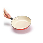 Batería De Cocina 6 Piezas - Hierro Fundido Esmaltado - Rojo/Blanco