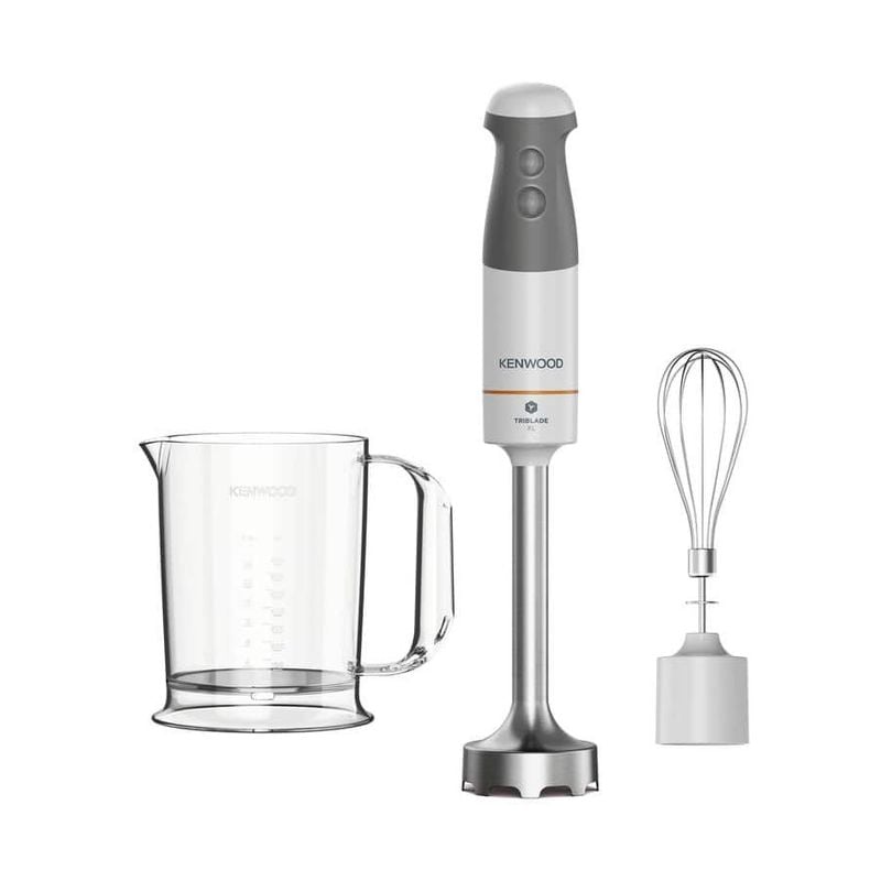 Mixeur Plongeant avec 3 accessoires - Triblade - 850W - Blanc/Gris