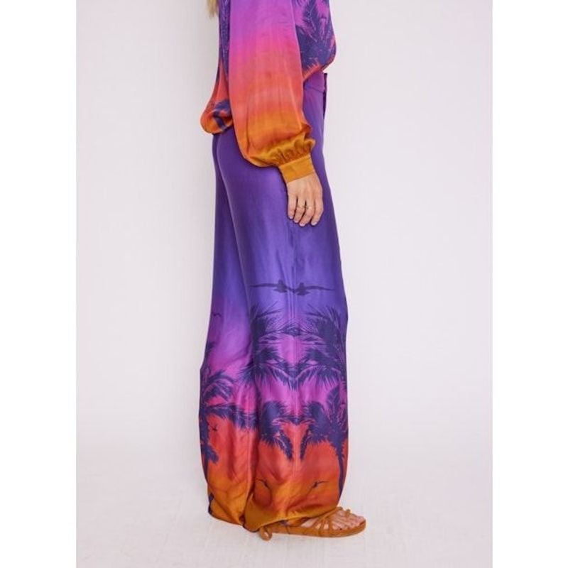 Berenice - Fluid Trousers - Sunset-Print