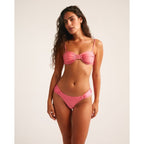 Rosé Mid-Coverage Bikini Bottom - Pink