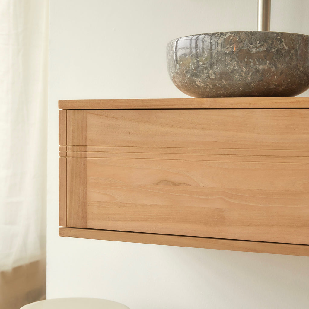 Basic - Meuble Sous Vasque - Teck - Naturel
