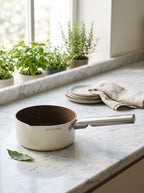 Saucepan 16cm - Stainless Steel - Cream