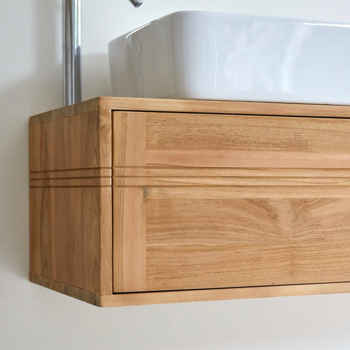 Basic - Meuble Sous Vasque - Teck - Naturel