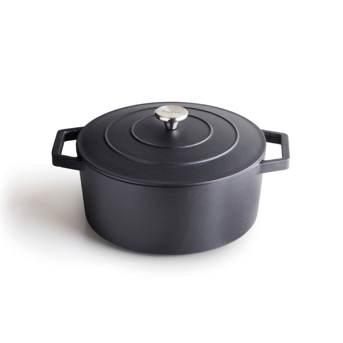 Sauter - Cocotte Ronde Avec Couvercle - Fonte - Noir