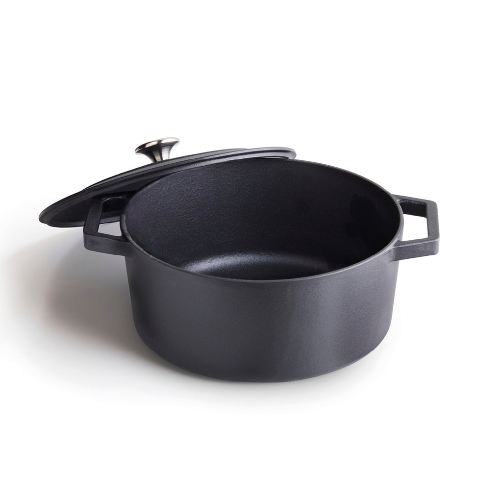 Sauter - Cocotte Ronde Avec Couvercle - Fonte - Noir