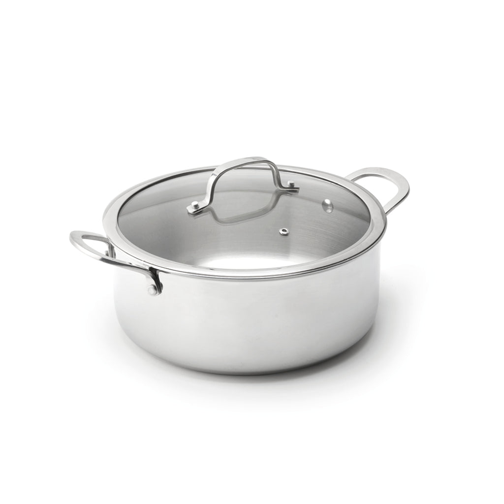 Sauter - Casserole Triply Avec Couvercle - Acier Inoxydable 430 - Argent