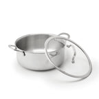 Sauter - Casserole Triply Avec Couvercle - Acier Inoxydable 430 - Argent