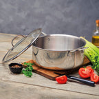 Sauter - Casserole Triply Avec Couvercle - Acier Inoxydable 430 - Argent