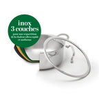 Sauter - Casserole Triply Avec Couvercle - Acier Inoxydable 430 - Argent