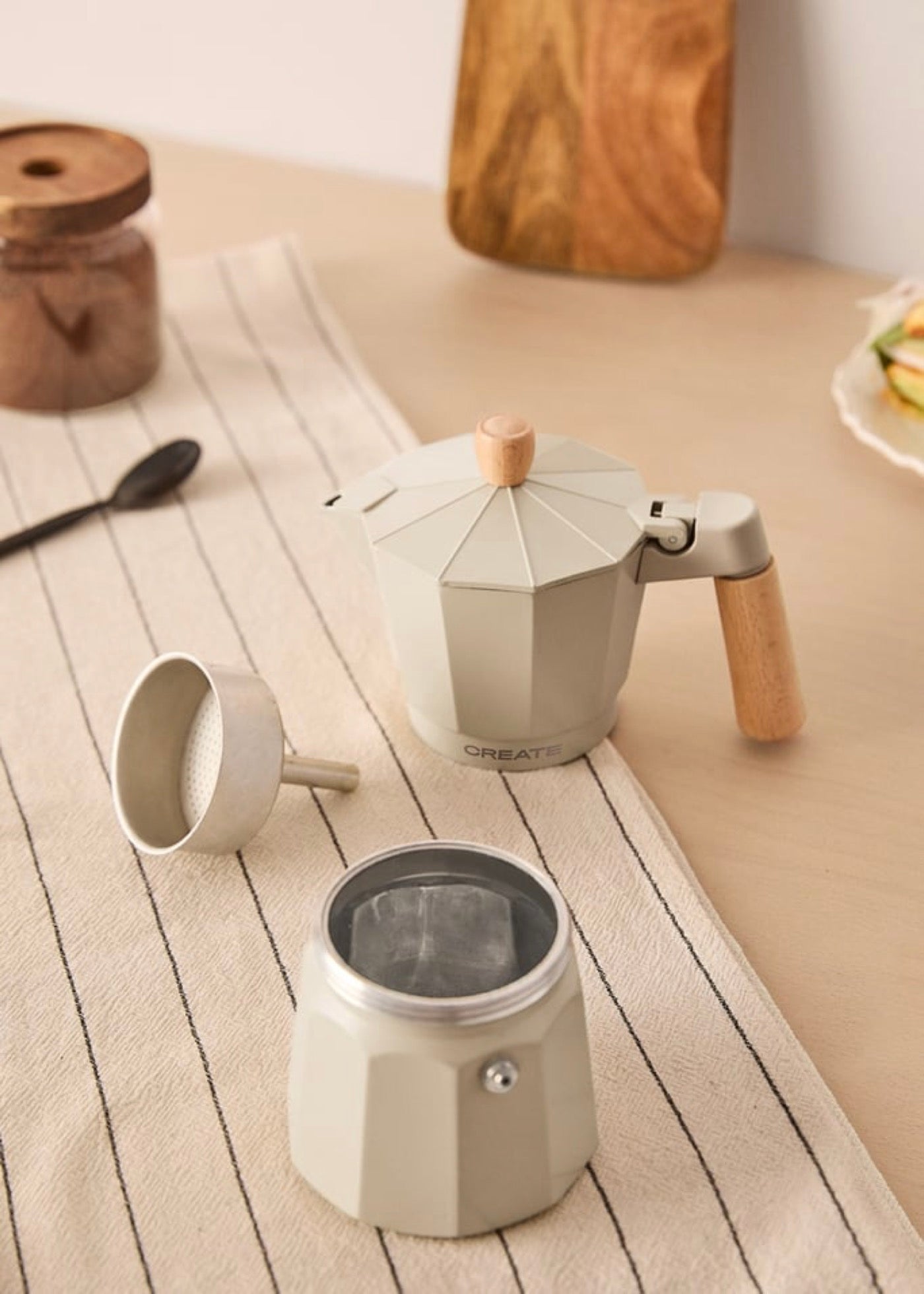 Thera Moka Retro - Cafetera Italiana - Blanco Roto