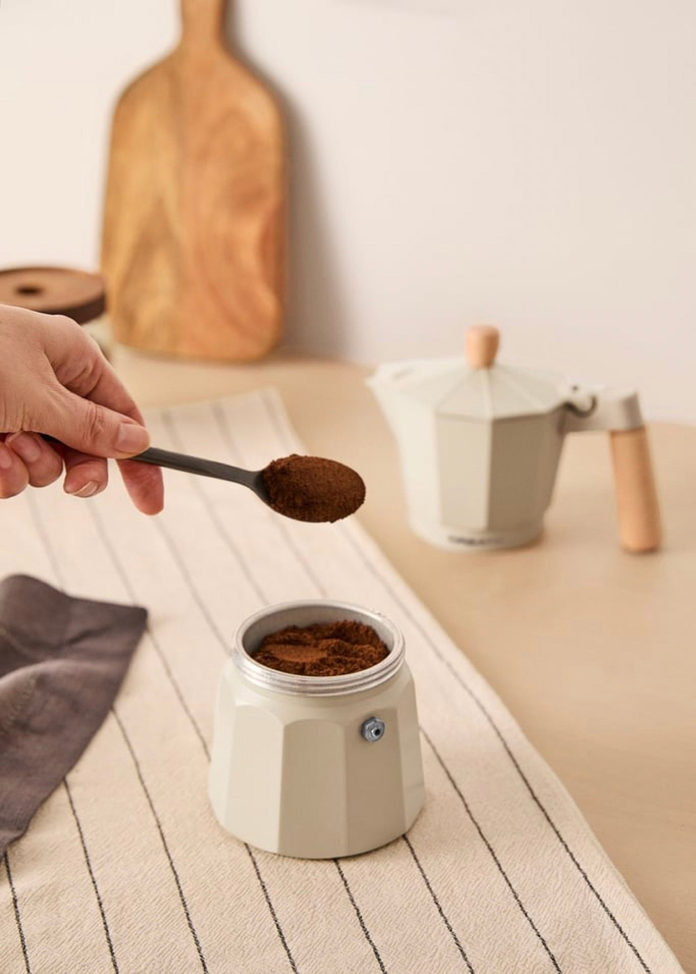 Thera Moka Retro - Cafetera Italiana - Blanco Roto