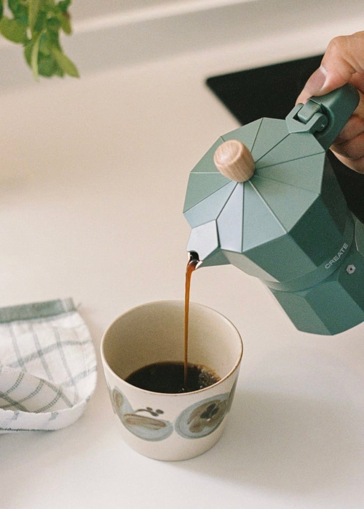 Thera Moka Retro - Cafetière Italienne - 350Ml - Sauge