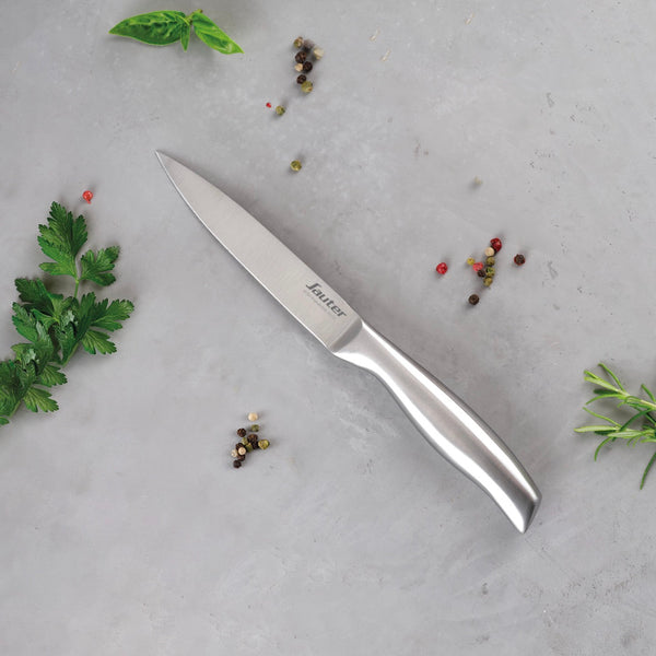 Stainless Steel Paring Knife With Hollow Handle - Silver - 12.5cm
