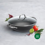 Cast Iron Wok Honeycomb Structure - Black - 30cm
