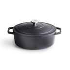 Cocotte Ovale En Fonte - Noir - 30cm