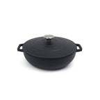 Round Cast Iron Sauté Pan 25 cm - Matt Black