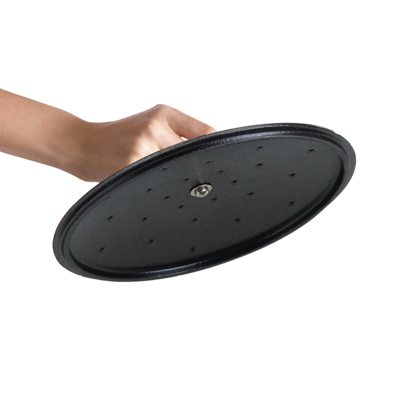 Cocotte En Fonte D'Acier Ronde - Vert Mat - 25cm