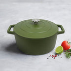 Cocotte Ronde Avec Couvercle - Vert