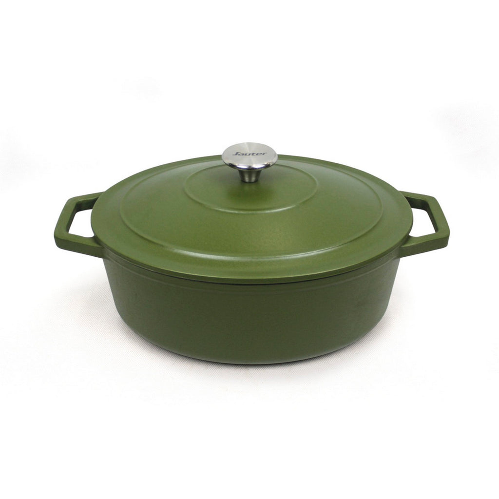 Cocotte Ovalada Con Tapa - Verde