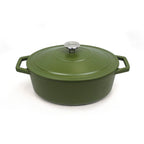 Cocotte Ovalada Con Tapa - Verde