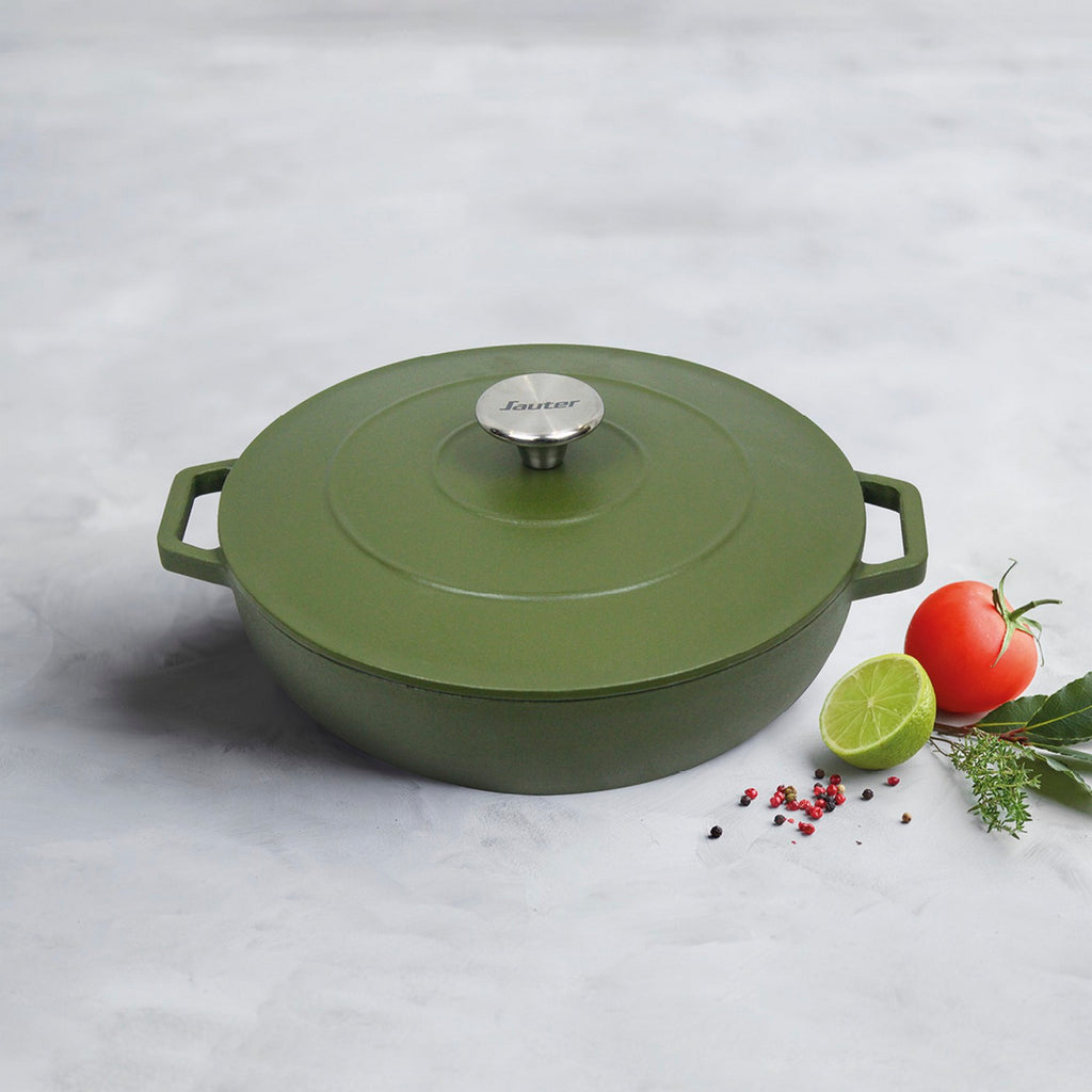 Sauteuse Redonda Con Tapa - Verde