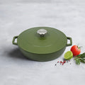 Sauteuse Redonda Con Tapa - Verde