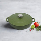 Sauteuse Redonda Con Tapa - Verde