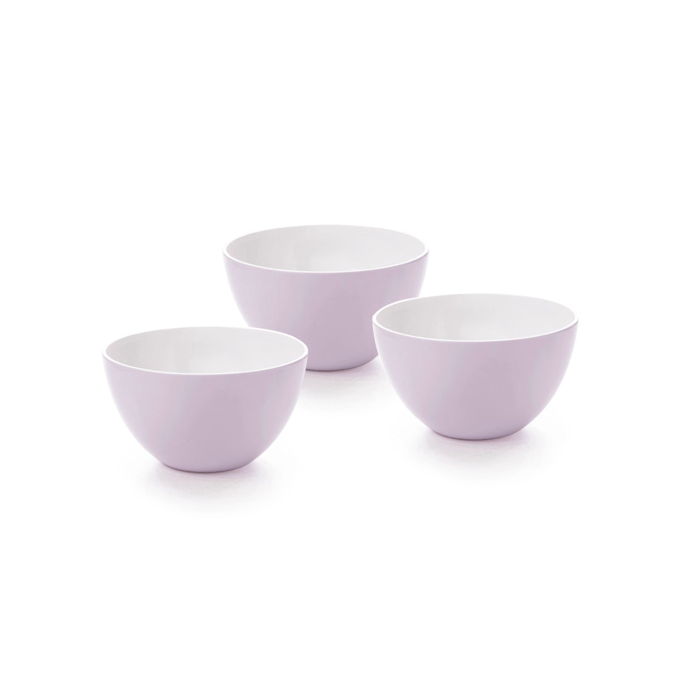 Set Of 3 Small Bowls - Melamine - Lavender