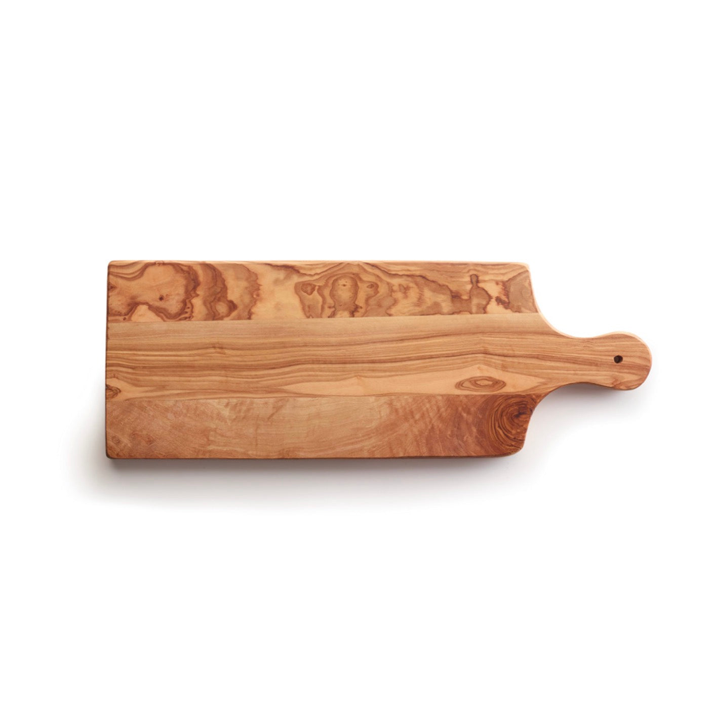 Rectangular Cutting Board With Olive Wood Handle - Wood