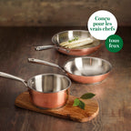 Triply Copper Stainless Steel Frying Pan 24 Cm - Copper