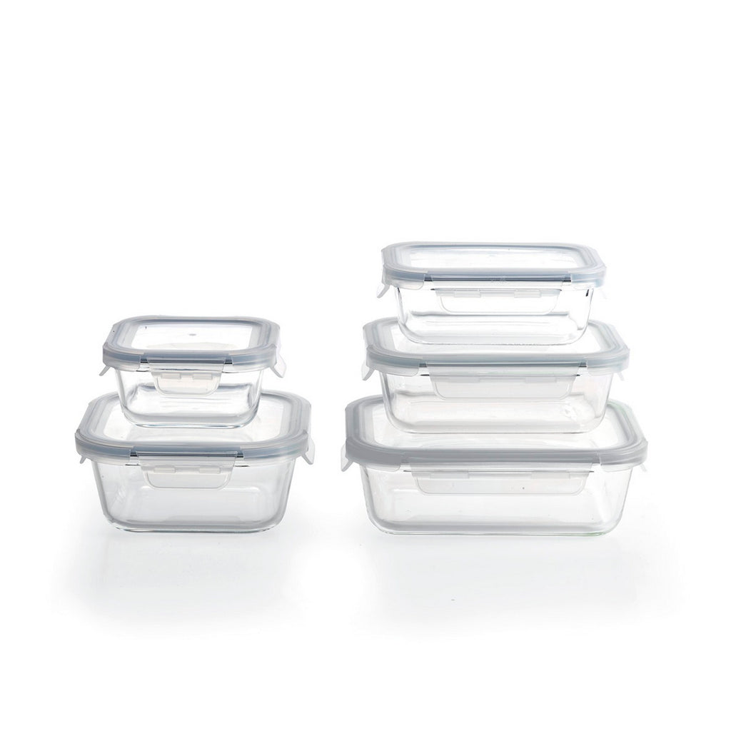Set De 5 Boîtes De Conservation Avec Couvercle - Transparent