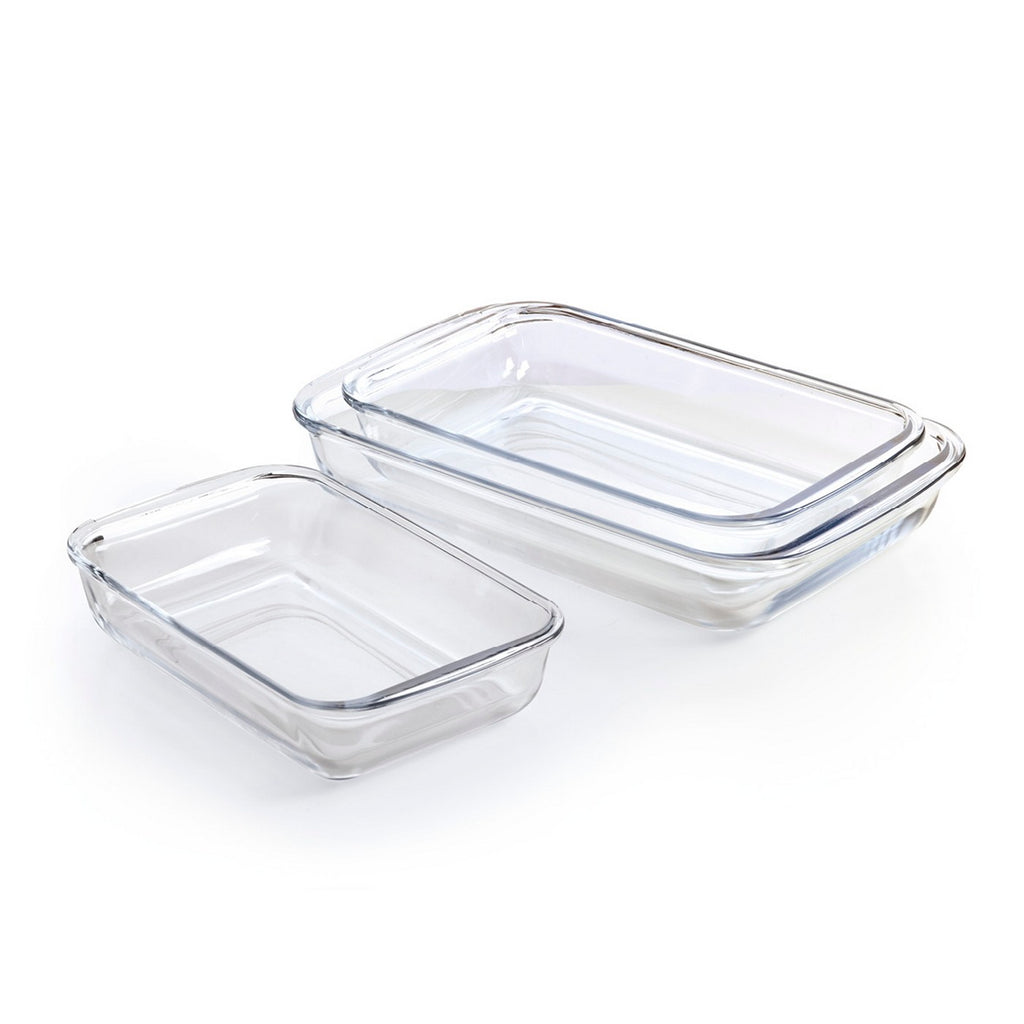 Set De 3 Plats À Four En Verre - Transparent