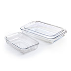 Set De 3 Plats À Four En Verre - Transparent