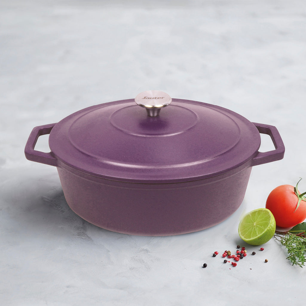Cocotte Ovalada Con Tapa - Berenjena