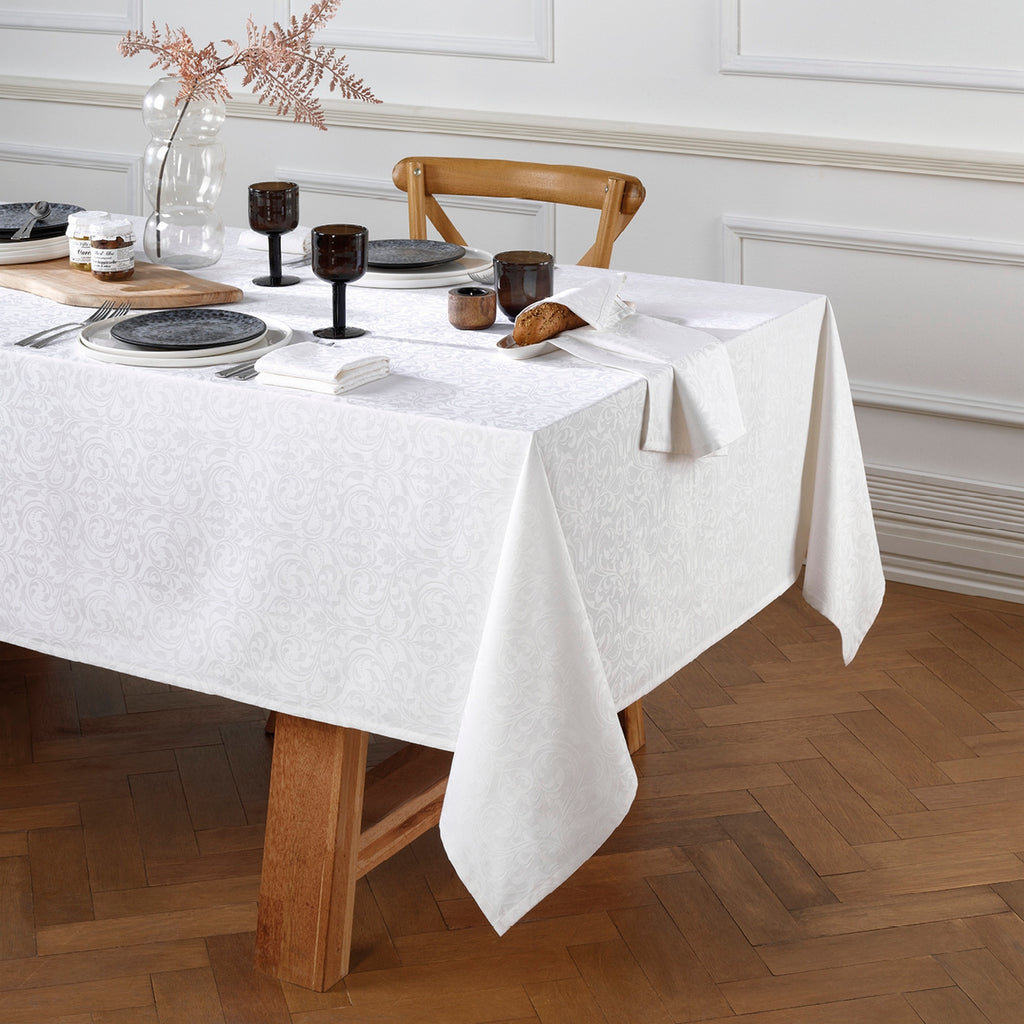 Nappe Tissé Jacquard - Blanc