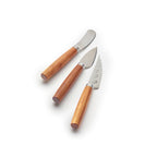 Rectangular Cutting Board With Handle + Set Of 3 Cheese Knives - Bamboo - Wood
