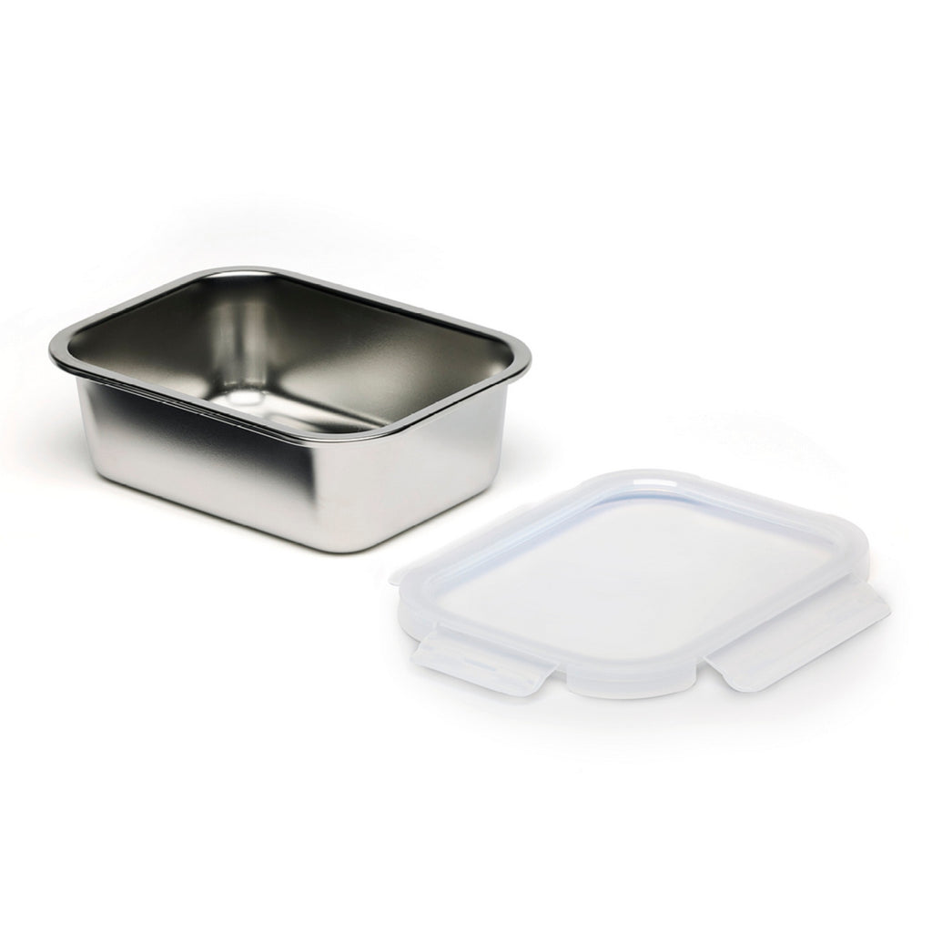 Set De 3 Recipientes Herméticos Con Tapa - Plateado