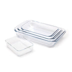 Set De 4 Plats À Four Rectangulaires - Transparent
