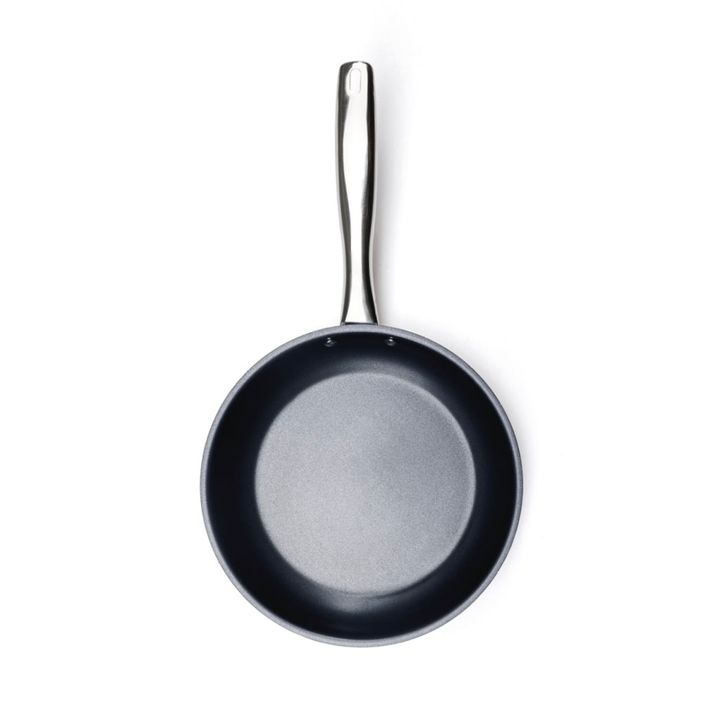 Set of 3 Non-Stick Frying Pans - Qulinox Pro Ceramic - Silver