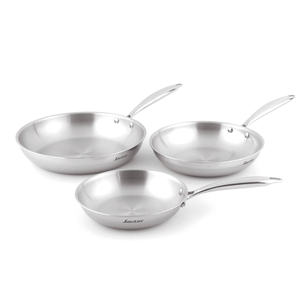 Set De 3 Poêles Triply - Multinox - Argenté