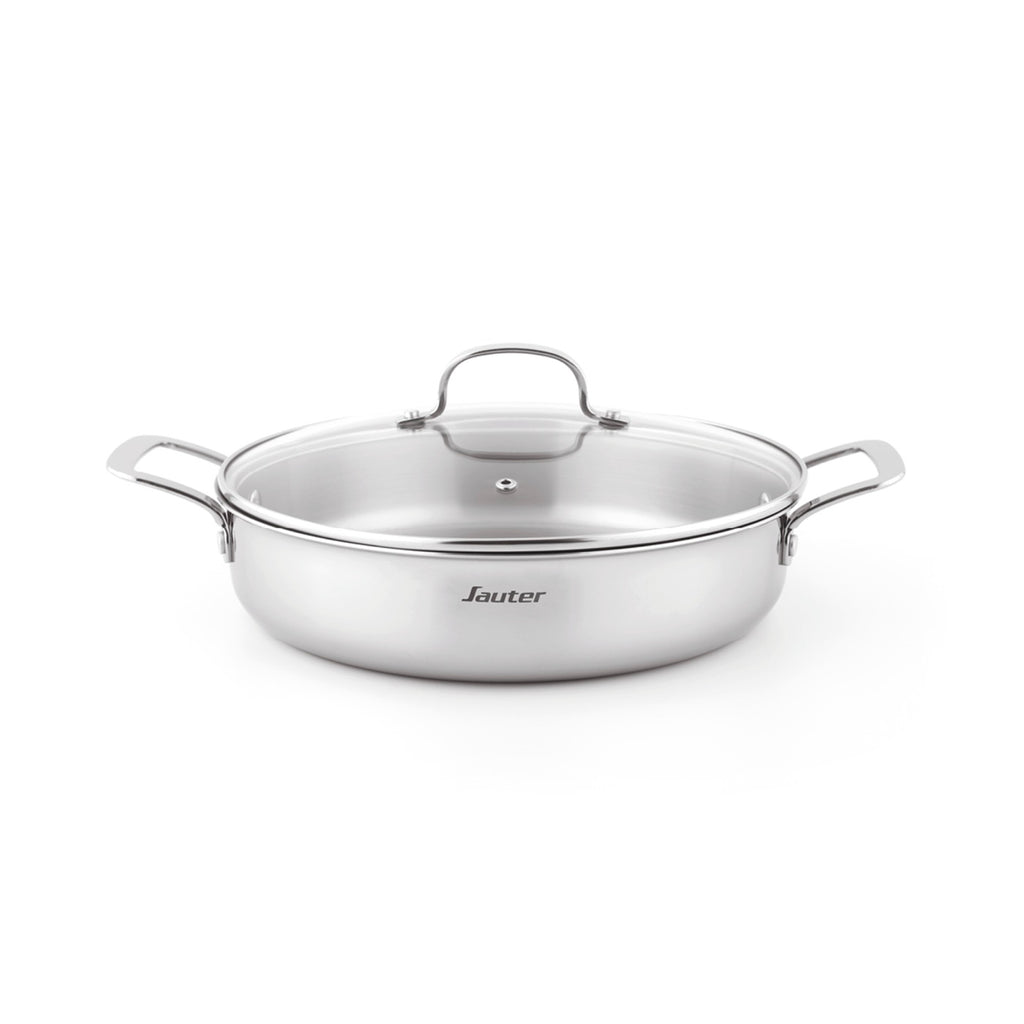 Triply Sauté Pan With Lid - Multinox - Silver - 28cm