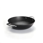 Wok En Fonte Avec Nid D'Abeille Avec Couvercle - 30 Cm - Noir