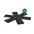 Set De 3 Sartenes Con Mango Extraíble Y 3 Protectores De Sartenes - Plateado