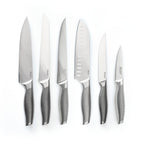 Set Of 6 Stainless Steel Knives - Silver